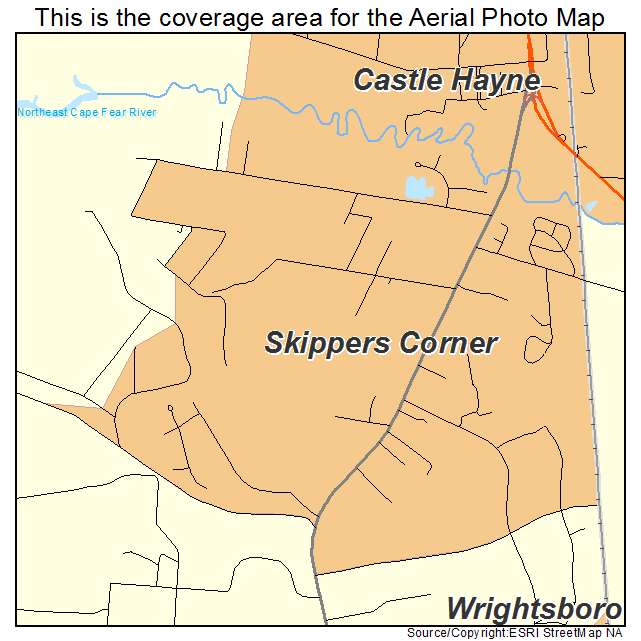 Skippers Corner, NC location map 