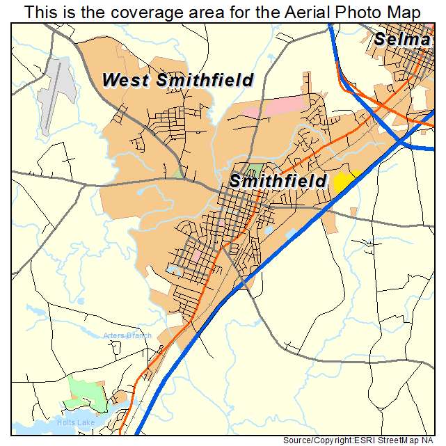 Smithfield, NC location map 