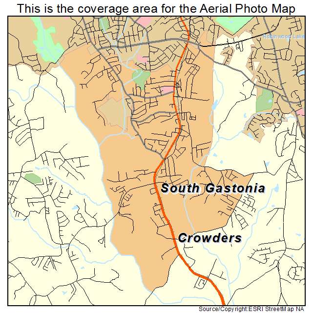 South Gastonia, NC location map 
