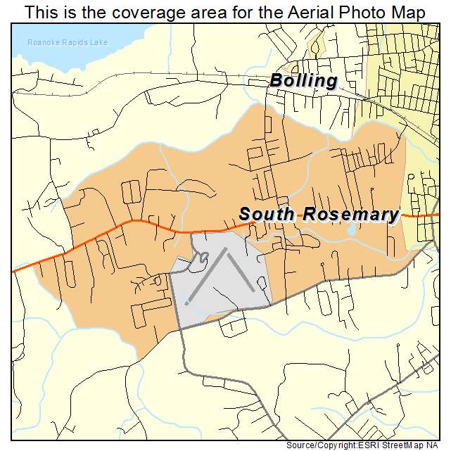 South Rosemary, NC location map 