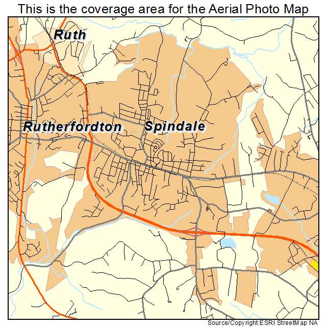 Spindale, NC location map 