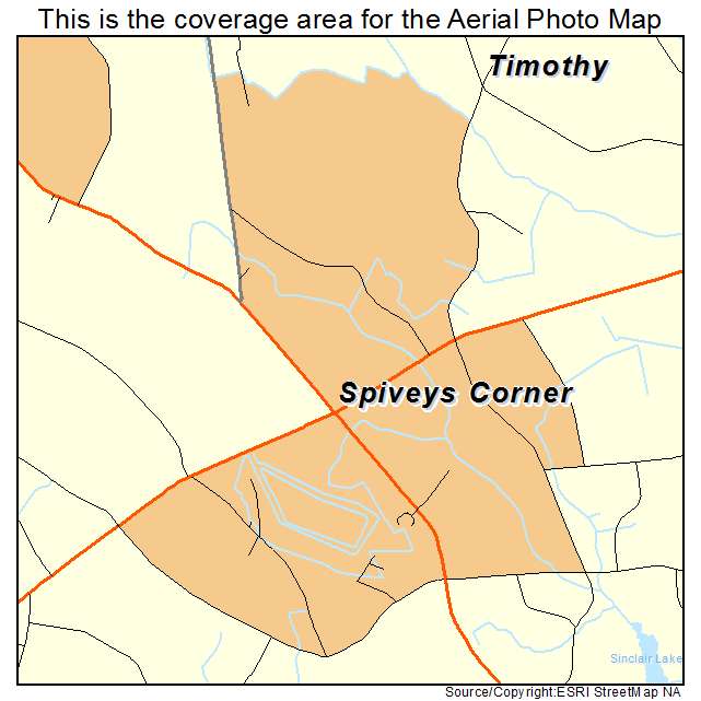 Spiveys Corner, NC location map 