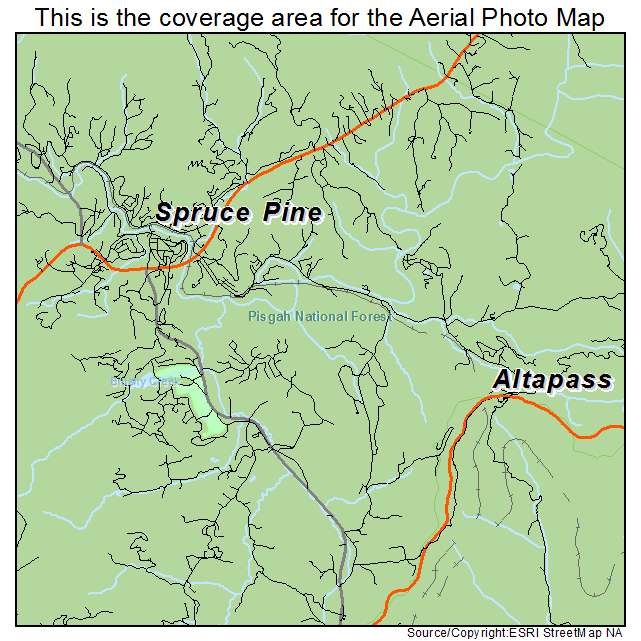 Spruce Pine, NC location map 