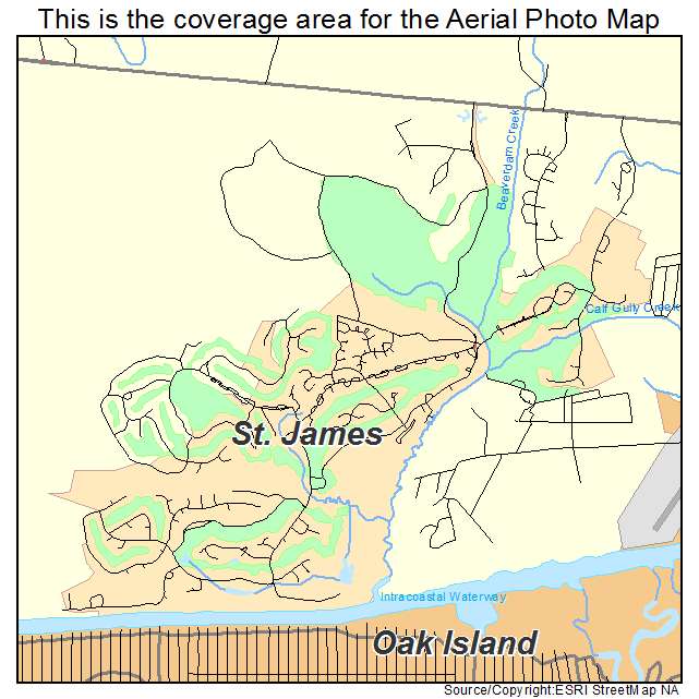 St James, NC location map 