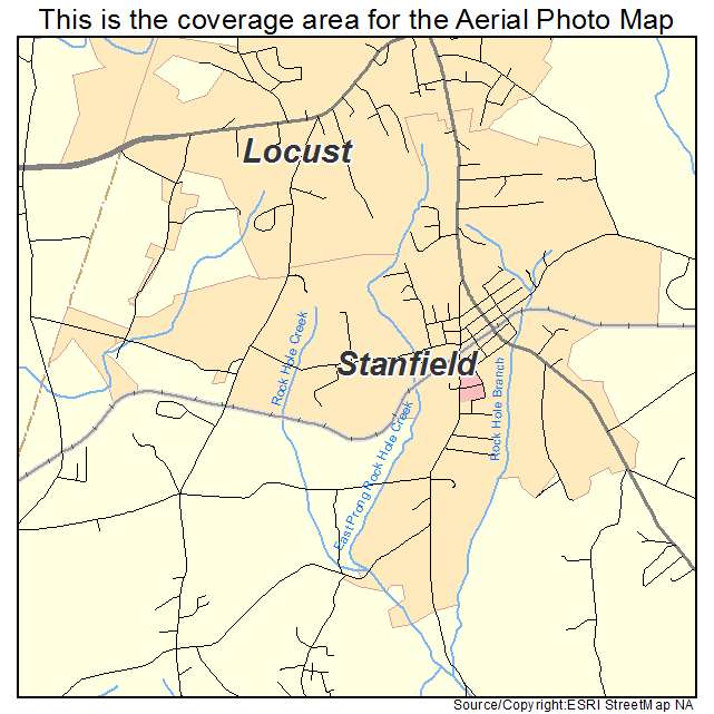 Stanfield, NC location map 