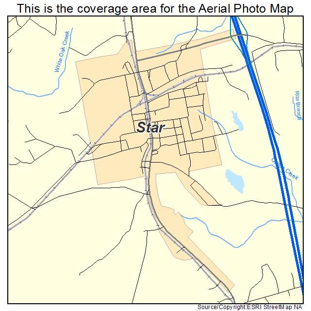 Star, NC location map 