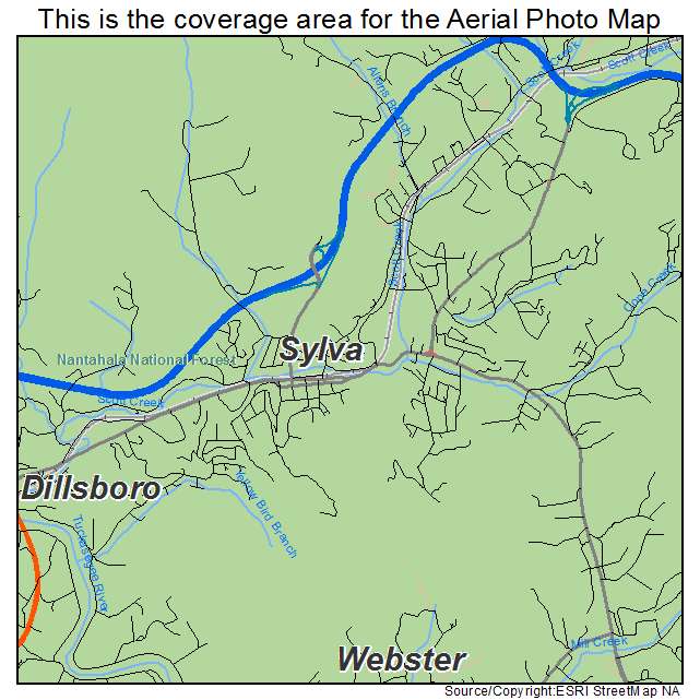 Sylva, NC location map 