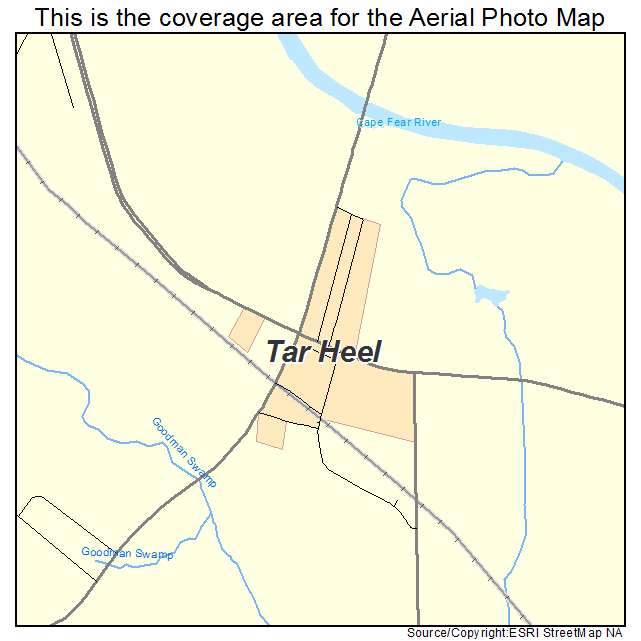 Tar Heel, NC location map 