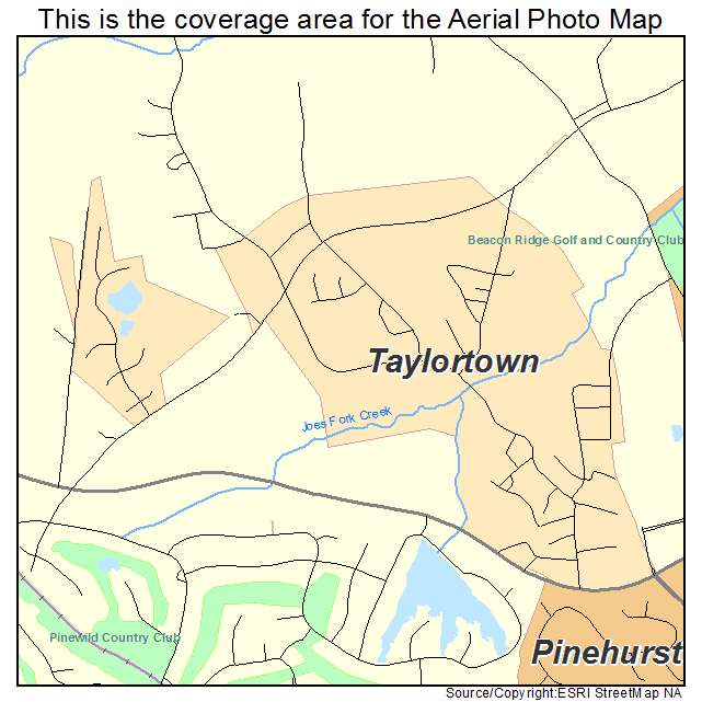 Taylortown, NC location map 