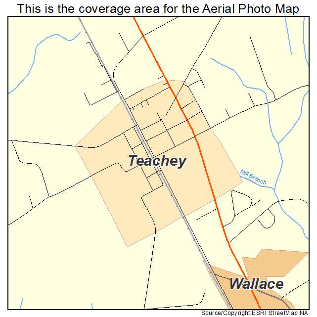 Teachey, NC location map 