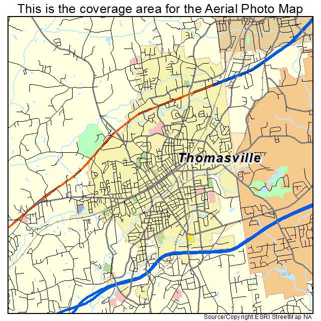 Thomasville, NC location map 