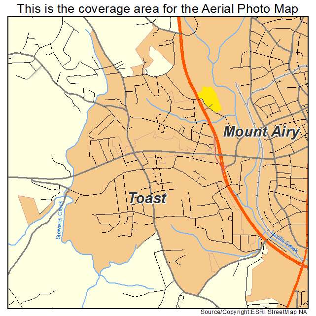 Toast, NC location map 