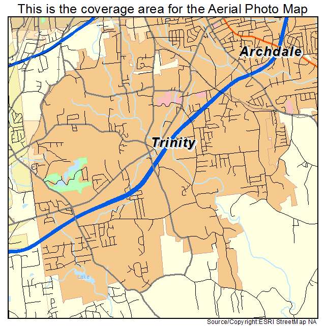 Trinity, NC location map 