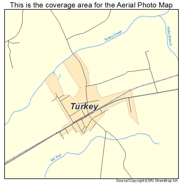 Turkey, NC location map 