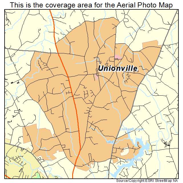Unionville, NC location map 