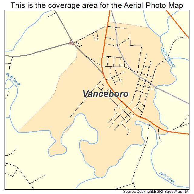 Vanceboro, NC location map 