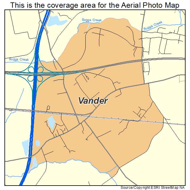 Vander, NC location map 
