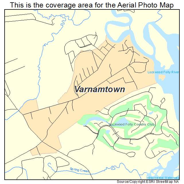 Varnamtown, NC location map 
