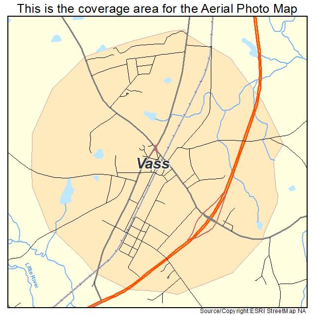 Vass, NC location map 