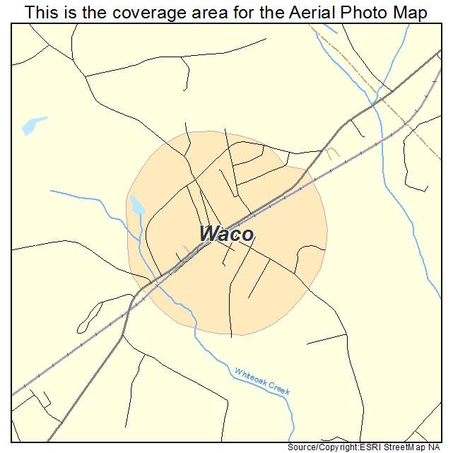 Waco, NC location map 