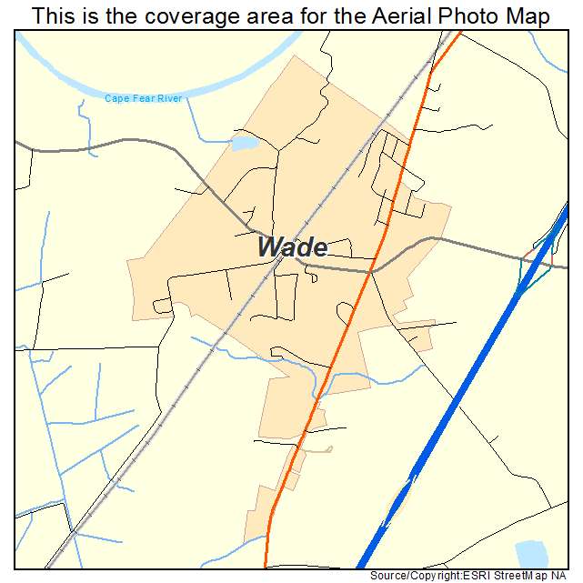 Wade, NC location map 