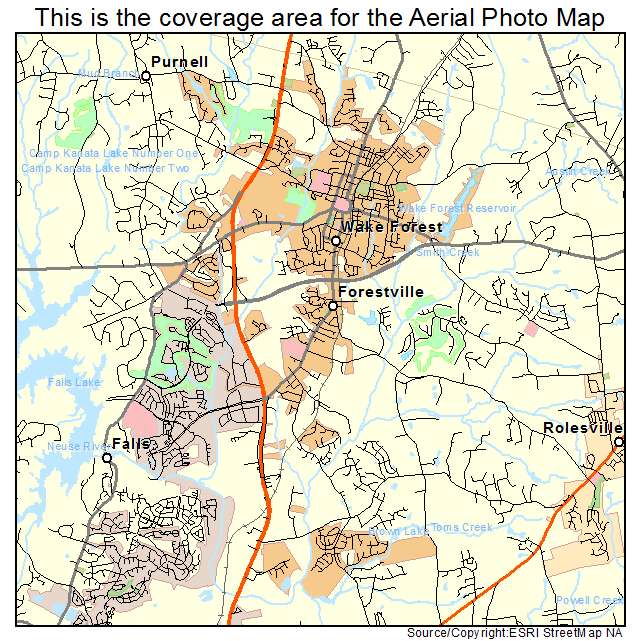 Wake Forest, NC location map 