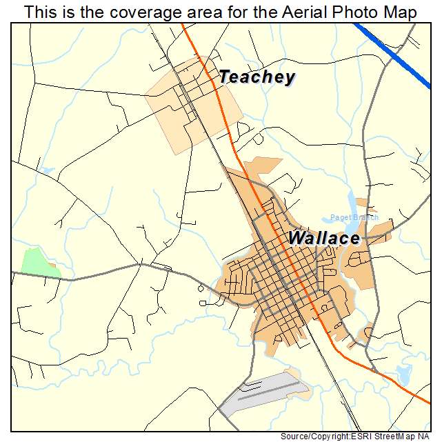 Wallace, NC location map 