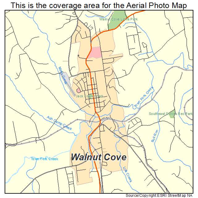 Walnut Cove, NC location map 