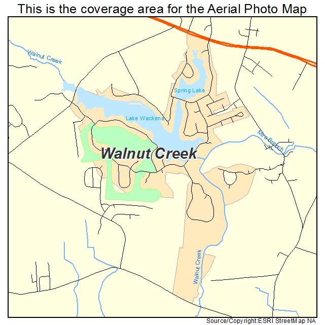 Walnut Creek, NC location map 