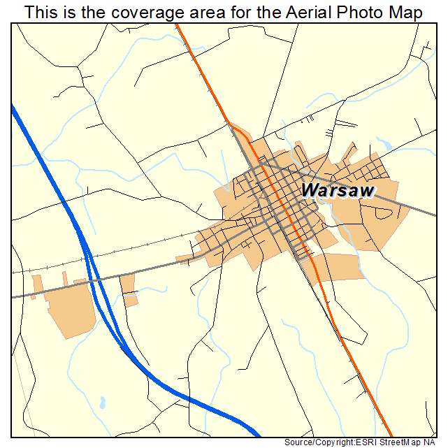 Warsaw, NC location map 