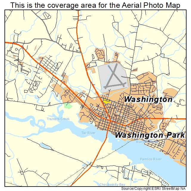 Washington, NC location map 