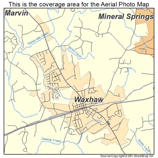 Waxhaw, NC location map 