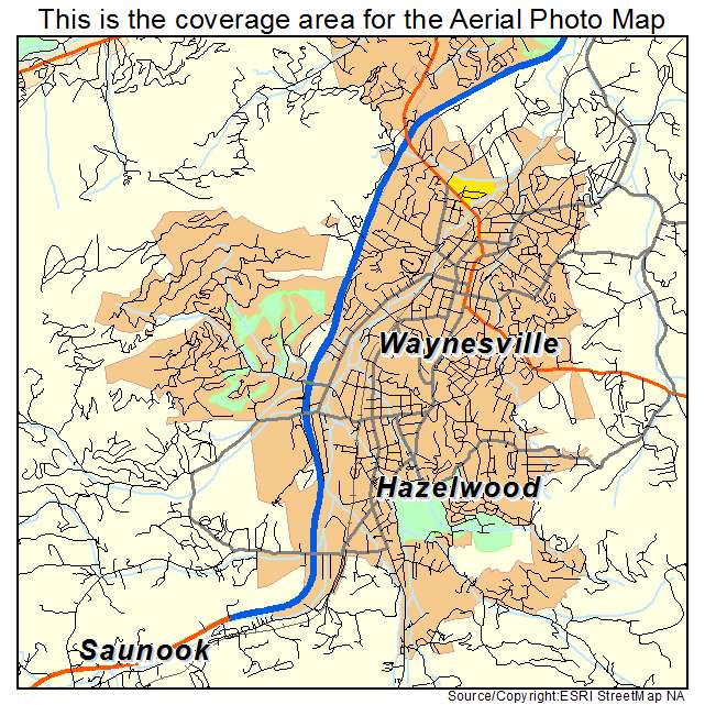 Waynesville, NC location map 