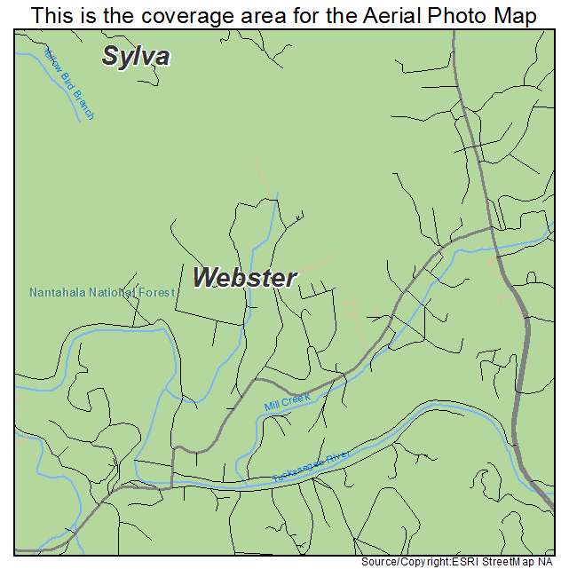 Webster, NC location map 