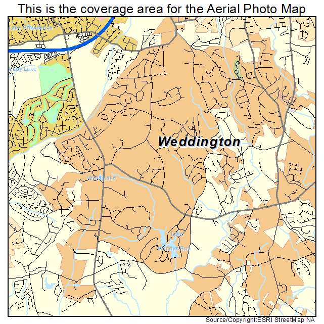 Weddington, NC location map 