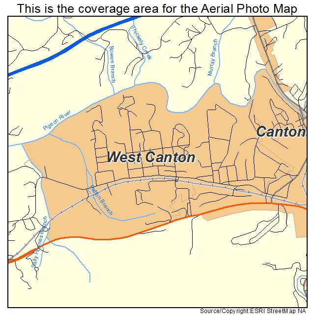 West Canton, NC location map 
