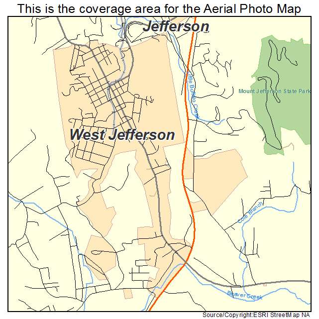 West Jefferson, NC location map 
