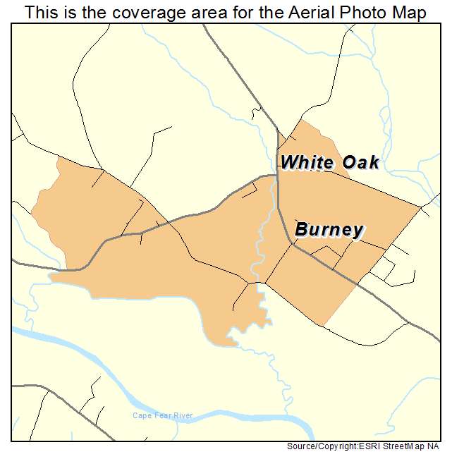 White Oak, NC location map 