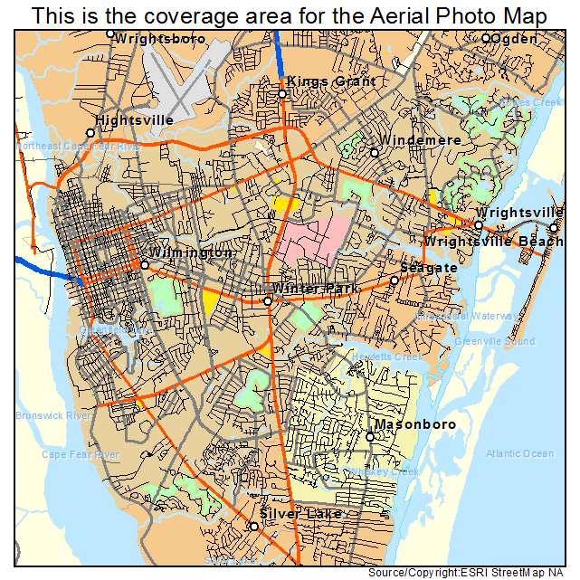 Wilmington, NC location map 