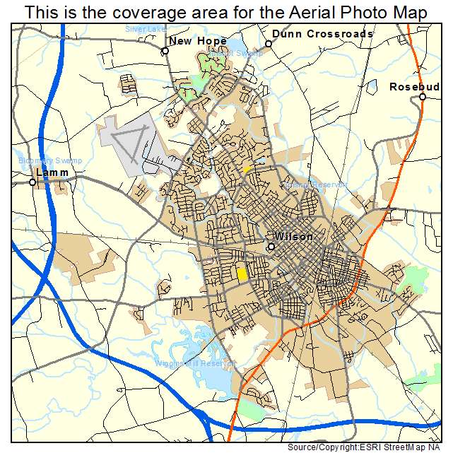 Wilson, NC location map 