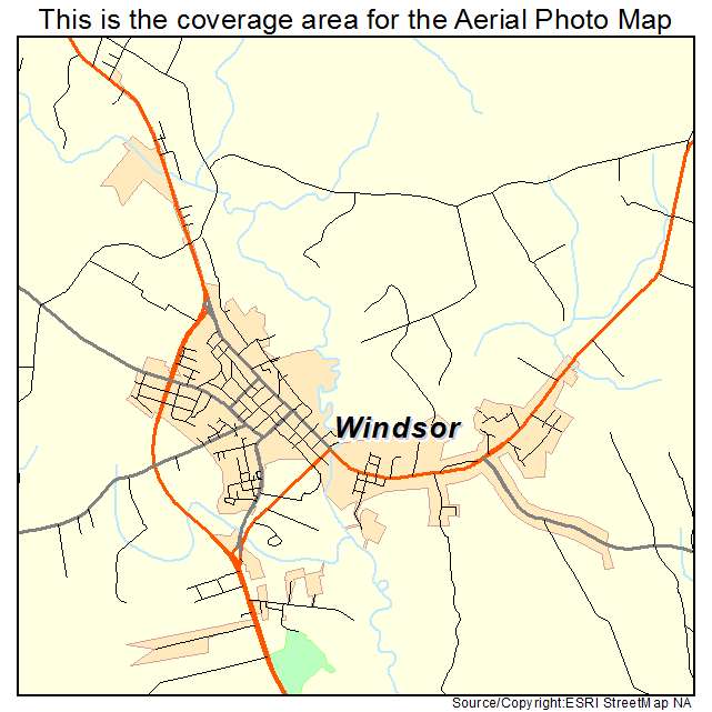 Aerial Photography Map of Windsor, NC North Carolina
