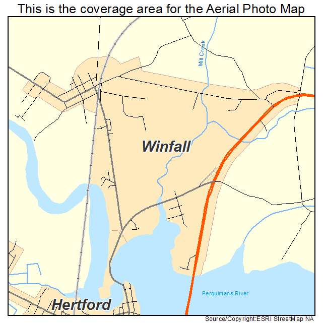 Winfall, NC location map 