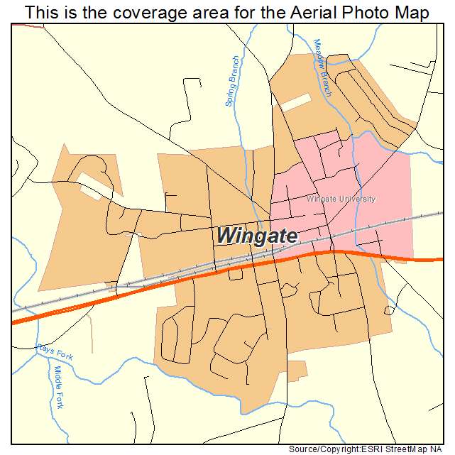 Wingate, NC location map 