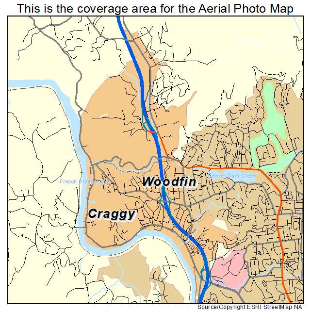 Woodfin, NC location map 