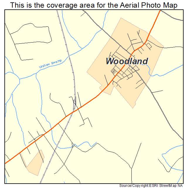 Woodland, NC location map 