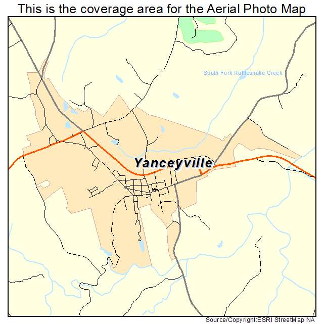 Yanceyville, NC location map 