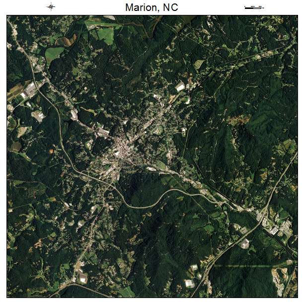 Marion, NC air photo map