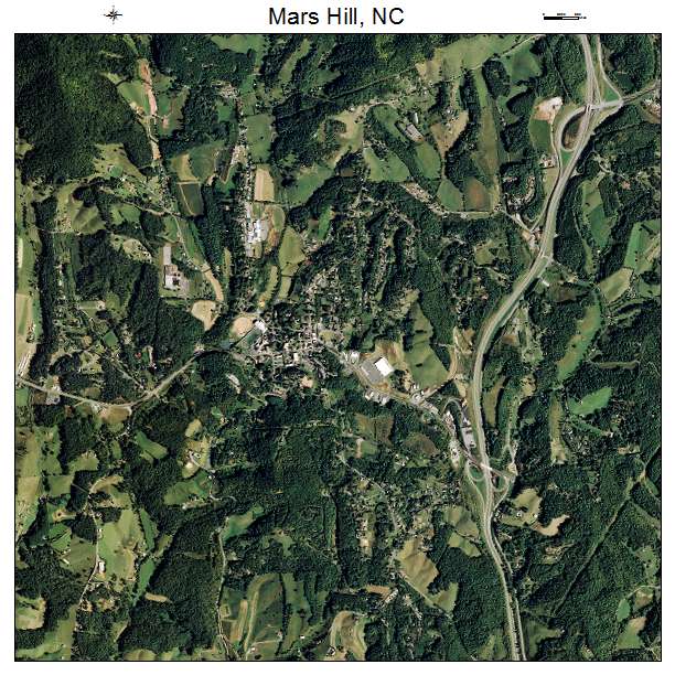 Mars Hill, NC air photo map