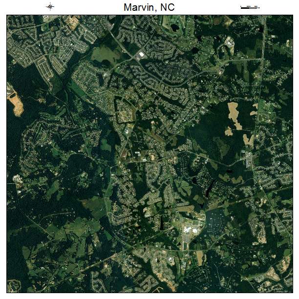 Marvin, NC air photo map