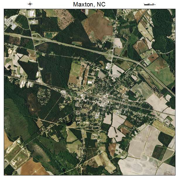 Maxton, NC air photo map